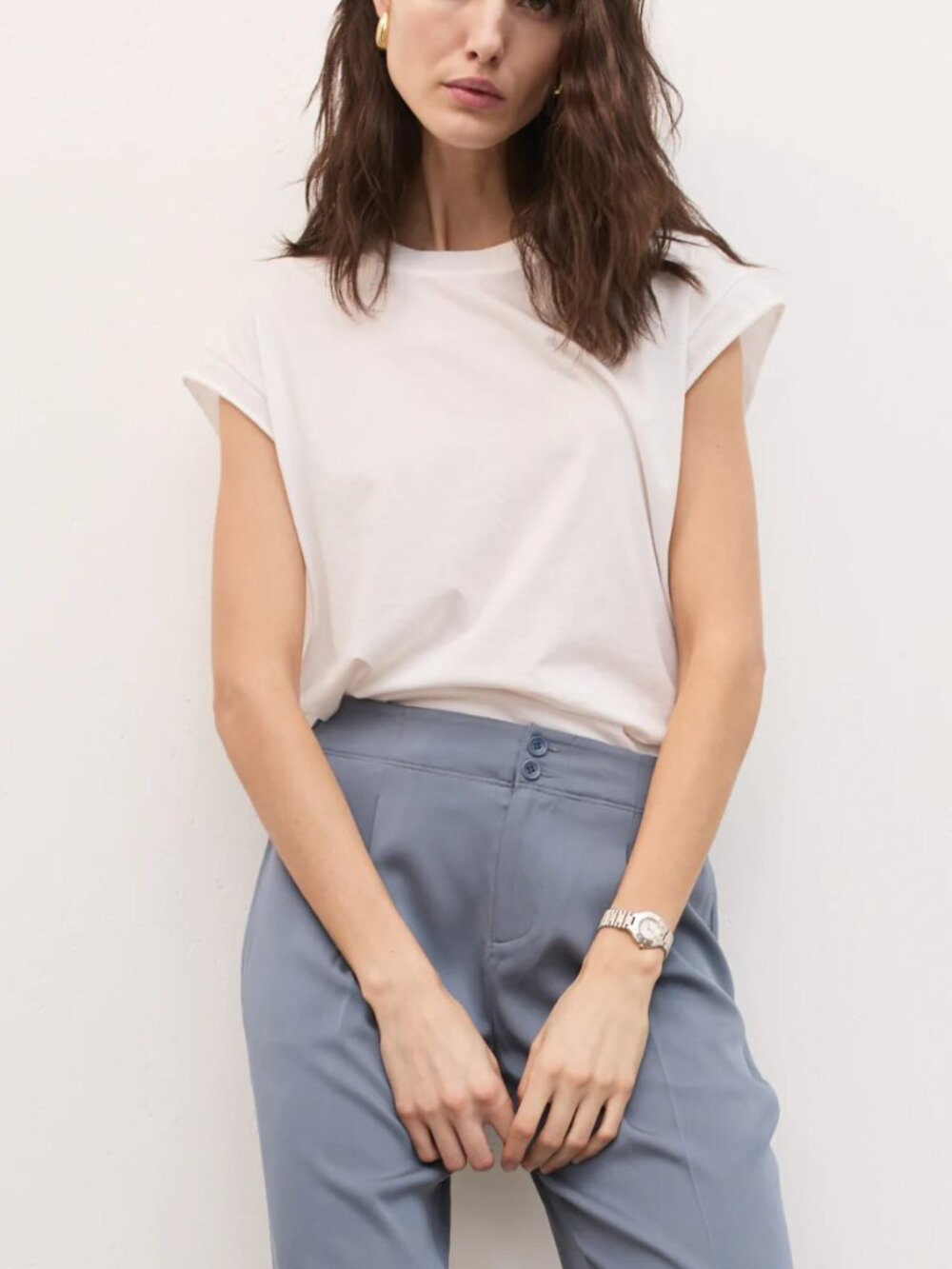 AYR The Supercool White Tee in Lightweight Pima Cotton Size S